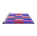 Sideview of Machine Washable Transitional Medium Violet Red Pink Rug, wshpat1430pur