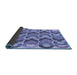 Thickness of Patterned Slate Blue Rug, pat1431blu