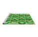 Sideview of Machine Washable Transitional Dark Lime Green Rug, wshpat1431grn