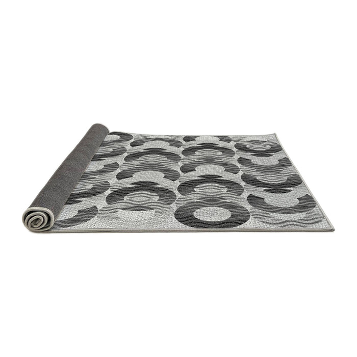 Thickness of Patterned Platinum Silver Gray Rug, pat1431gry