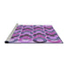 Sideview of Machine Washable Transitional Orchid Purple Rug, wshpat1431pur