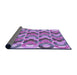 Thickness of Patterned Orchid Purple Rug, pat1431pur