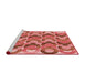 Sideview of Machine Washable Transitional Red Rug, wshpat1431rd