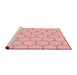 Sideview of Machine Washable Transitional Light Red Pink Rug, wshpat1432rd