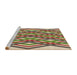 Sideview of Machine Washable Transitional Sienna Brown Rug, wshpat1433brn