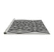 Sideview of Machine Washable Transitional Cloud Gray Rug, wshpat1433gry