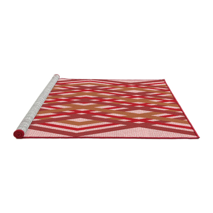 Sideview of Machine Washable Transitional Light Salmon Pink Rug, wshpat1433rd