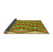 Thickness of Patterned Yellow Green Rug, pat1433yw