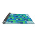 Thickness of Patterned Blue Rug, pat1434lblu