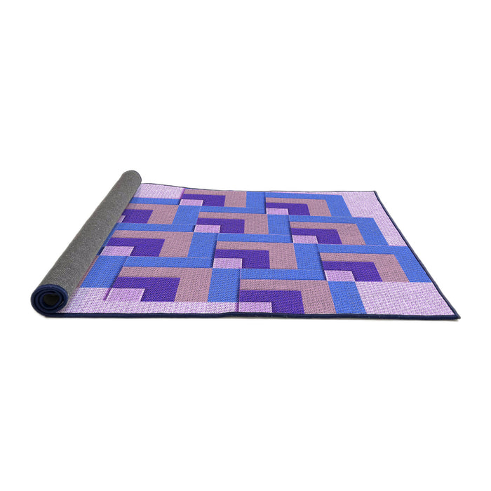 Thickness of Patterned Mauve Purple Rug, pat1434pur