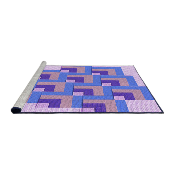 Sideview of Machine Washable Transitional Mauve Purple Rug, wshpat1434pur