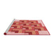 Sideview of Machine Washable Transitional Light Salmon Pink Rug, wshpat1434rd