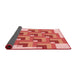 Thickness of Patterned Light Salmon Pink Rug, pat1434rd