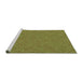 Sideview of Machine Washable Transitional Pistachio Green Rug, wshpat1435grn