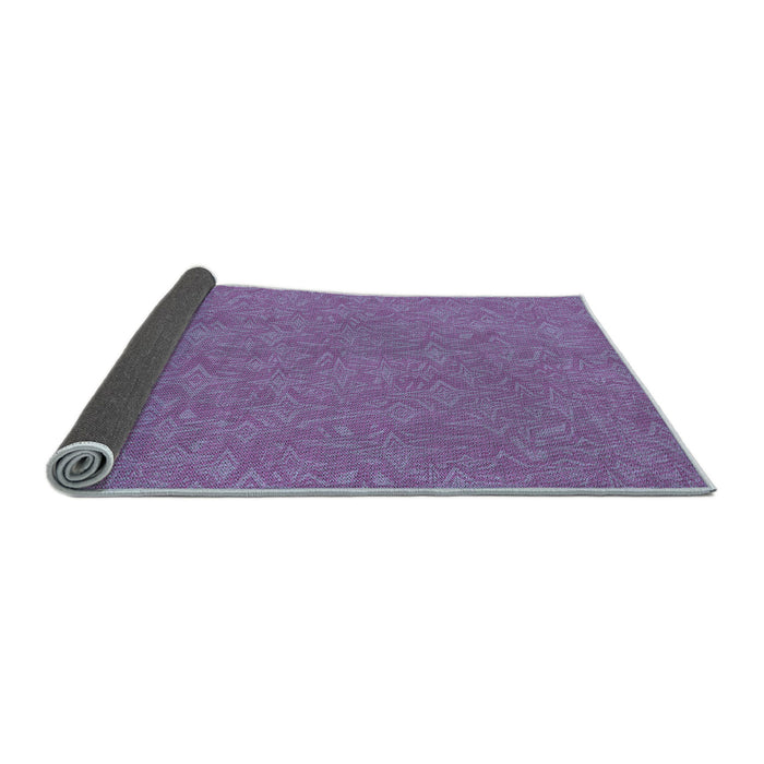 Thickness of Patterned Purple Rug, pat1435lblu