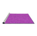 Sideview of Machine Washable Transitional Fuchsia Magenta Purple Rug, wshpat1435pur