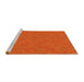 Sideview of Machine Washable Transitional Orange Red Orange Rug, wshpat1435yw