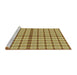 Sideview of Machine Washable Transitional Golden Brown Yellow Rug, wshpat1436brn