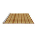 Sideview of Machine Washable Transitional Orange Rug, wshpat1436org