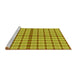 Sideview of Machine Washable Transitional Yellow Rug, wshpat1436yw