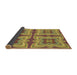 Thickness of Patterned Sienna Brown Rug, pat1437brn