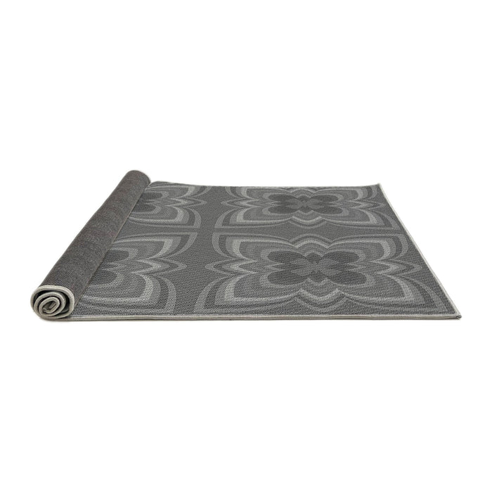 Thickness of Patterned Carbon Gray Rug, pat1437gry