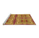 Sideview of Machine Washable Transitional Red Rug, wshpat1437org