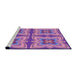 Sideview of Machine Washable Transitional Orchid Purple Rug, wshpat1437pur