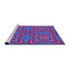 Sideview of Machine Washable Transitional Blue Lotus Blue Rug, wshpat1438pur