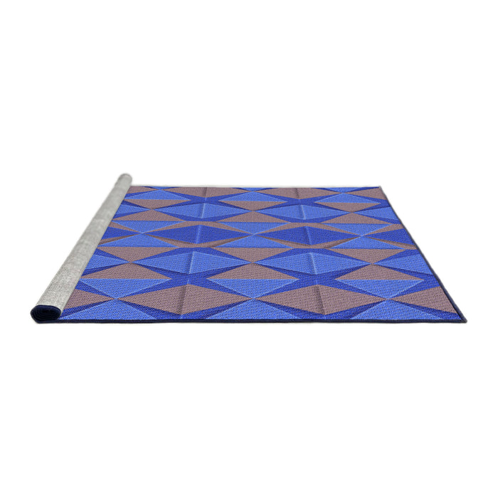 Sideview of Machine Washable Transitional Light Purple Blue Rug, wshpat1439pur