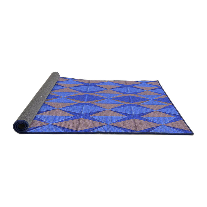 Thickness of Patterned Light Purple Blue Rug, pat1439pur