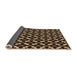 Thickness of Patterned Black Brown Rug, pat144org