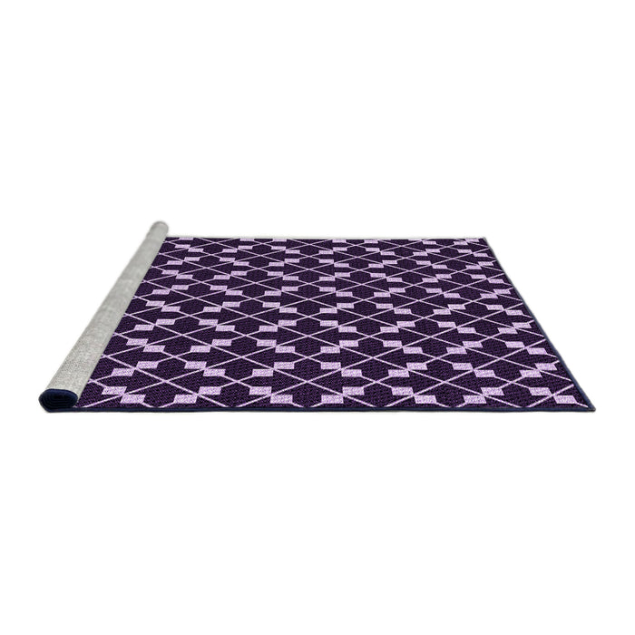 Sideview of Machine Washable Transitional Lilac Purple Rug, wshpat144pur