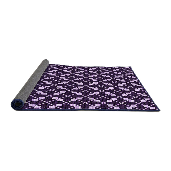 Thickness of Patterned Lilac Purple Rug, pat144pur