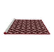 Sideview of Machine Washable Transitional Night Red Rug, wshpat144rd