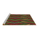 Sideview of Machine Washable Transitional Hazel Green Rug, wshpat1440brn