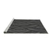 Sideview of Machine Washable Transitional Charcoal Black Rug, wshpat1440gry