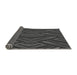 Thickness of Patterned Charcoal Black Rug, pat1440gry