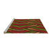 Sideview of Machine Washable Transitional Crimson Red Rug, wshpat1440org