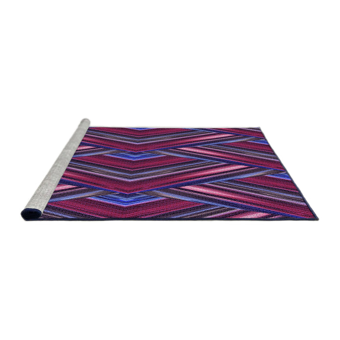 Sideview of Machine Washable Transitional Purple Violet Purple Rug, wshpat1440pur