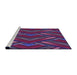 Sideview of Machine Washable Transitional Purple Violet Purple Rug, wshpat1440pur