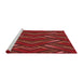 Sideview of Machine Washable Transitional Red Rug, wshpat1440rd