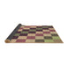 Thickness of Patterned Brown Green Rug, pat1441brn