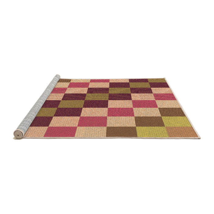 Sideview of Machine Washable Transitional Orange Rug, wshpat1441org