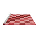 Sideview of Machine Washable Transitional Red Rug, wshpat1441rd