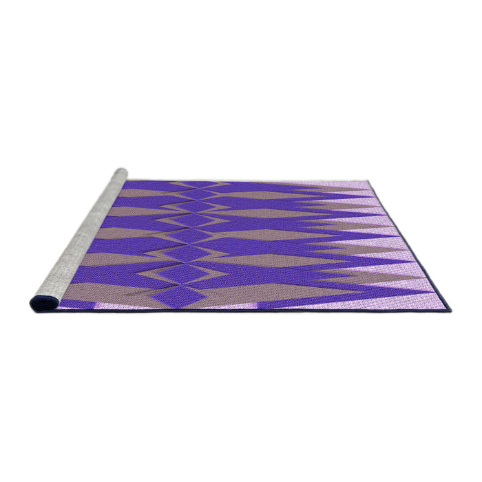 Sideview of Machine Washable Transitional Pastel Violet Purple Rug, wshpat1442pur