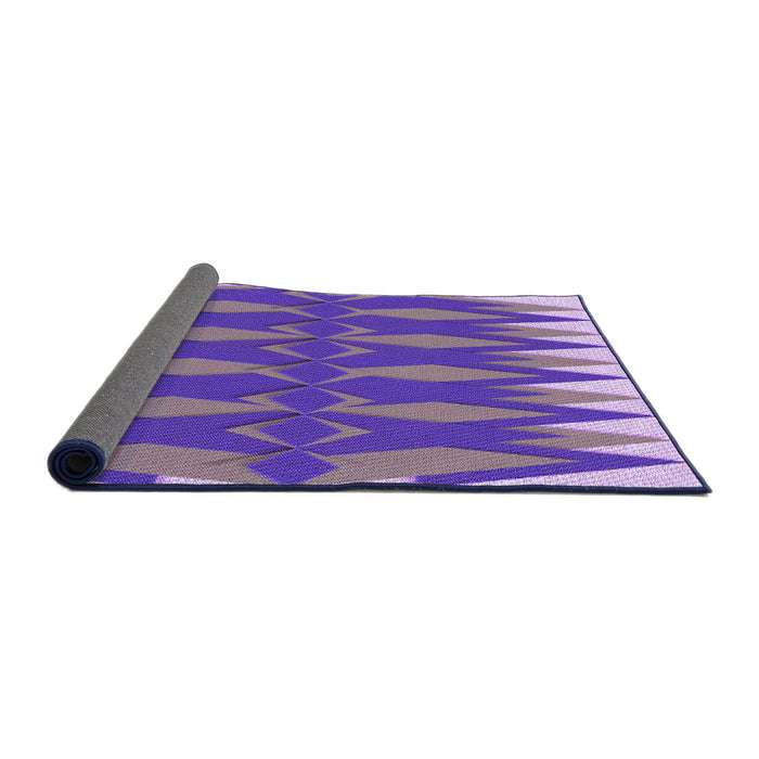Thickness of Patterned Pastel Violet Purple Rug, pat1442pur