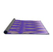 Thickness of Patterned Pastel Violet Purple Rug, pat1442pur