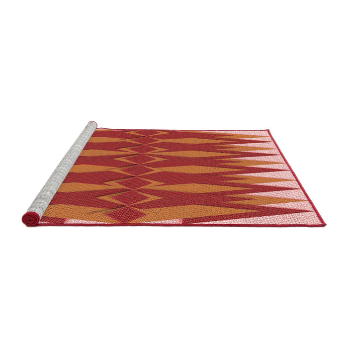 Sideview of Machine Washable Transitional Orange Rug, wshpat1442rd
