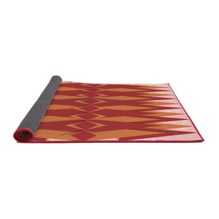 Thickness of Patterned Orange Rug, pat1442rd